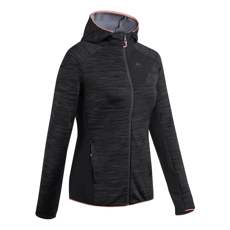Quechua Dunne Fleece Jas Voor Wandelen Dames MH520 Light 1 Quechua Dunne Fleece Jas Voor Wandelen Dames MH520 Light