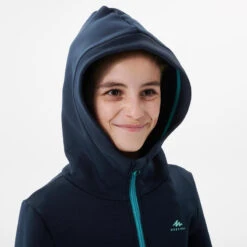 Quechua Fleece Jas Voor Wandelen MH500 Blauw Kinderen 7-15 Jaar -Aanbiedingen Sportief Leven Winkel fleece jas voor wandelen mh500 blauw kinderen 7 15 jaar 4