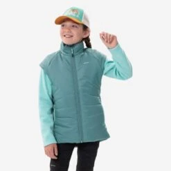 Quechua Hybride Gewatteerde Bodywarmer Voor Wandelen Pastelgroen Kinderen 7-15 Jaar -Aanbiedingen Sportief Leven Winkel hybride gewatteerde bodywarmer voor wandelen pastelgroen kinderen 7 15 jaar 3