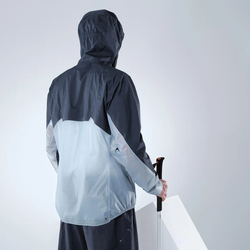 Quechua Ultralichte Hybride Jas Voor Fast Hiking Heren FH 900 Blauw Grijs 4 Quechua Ultralichte Hybride Jas Voor Fast Hiking Heren FH 900 Blauw Grijs - Afbeelding 4