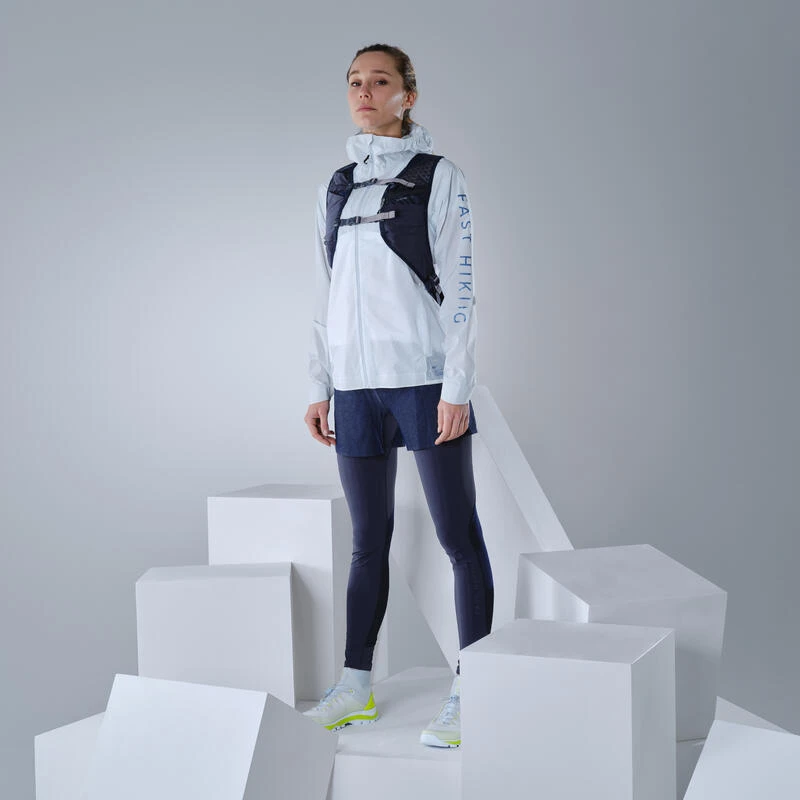 Quechua Ultralichte Tight Met Short Voor Fast Hiking Dames FH900 Blauw 2 Quechua Ultralichte Tight Met Short Voor Fast Hiking Dames FH900 Blauw - Afbeelding 2