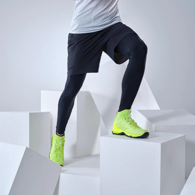 Quechua Ultralichte Tight Met Short Voor Fast Hiking Heren FH900 Blauw 2 Quechua Ultralichte Tight Met Short Voor Fast Hiking Heren FH900 Blauw - Afbeelding 2