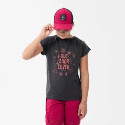 Quechua Wandel T-shirt MH100 Donkergrijs Kinderen 7-15 Jaar -Aanbiedingen Sportief Leven Winkel wandel t shirt mh100 donkergrijs kinderen 7 15 jaar 2