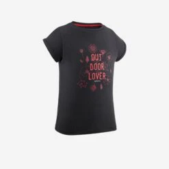 Quechua Wandel T-shirt MH100 Donkergrijs Kinderen 7-15 Jaar