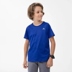 Quechua Wandel T-shirt MH500 Donkerblauw Kinderen 7-15 Jaar -Aanbiedingen Sportief Leven Winkel wandel t shirt mh500 donkerblauw kinderen 7 15 jaar 2