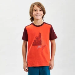 Quechua Wandel T-shirt Voor Kinderen Van 7 Tot 15 Jaar MH100 Oranje -Aanbiedingen Sportief Leven Winkel wandel t shirt voor kinderen van 7 tot 15 jaar mh100 oranje 2