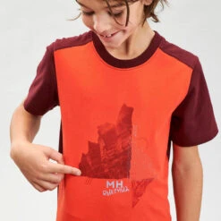 Quechua Wandel T-shirt Voor Kinderen Van 7 Tot 15 Jaar MH100 Oranje -Aanbiedingen Sportief Leven Winkel wandel t shirt voor kinderen van 7 tot 15 jaar mh100 oranje 4