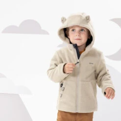Quechua Wandelfleece Voor Kinderen MH500 Beige 2-6 Jaar -Aanbiedingen Sportief Leven Winkel wandelfleece voor kinderen mh500 beige 2 6 jaar 4