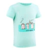 Quechua Wandelshirt Voor Kinderen MH100 Fluo Turquoise 2 Tot 6 Jaar