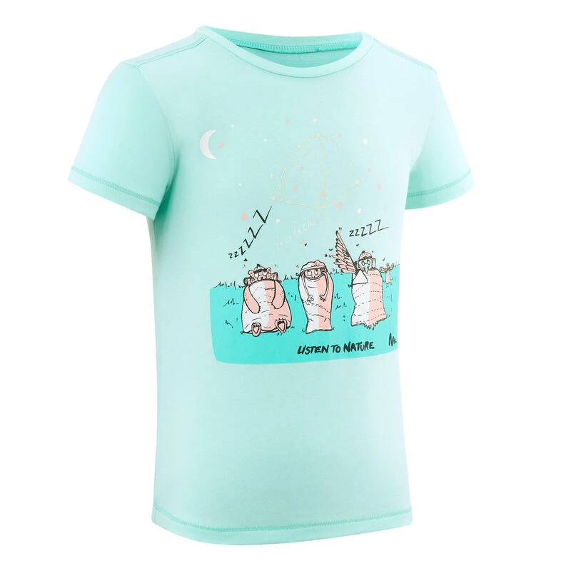 Quechua Wandelshirt Voor Kinderen MH100 Fluo Turquoise 2 Tot 6 Jaar 1 Quechua Wandelshirt Voor Kinderen MH100 Fluo Turquoise 2 Tot 6 Jaar