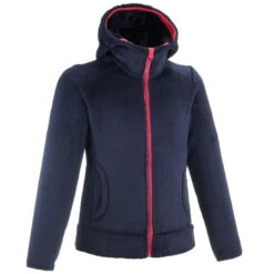 Quechua Warm Fleece Vest Voor Wandelen Kinderen MH500 Blauw 7-15 Jaar