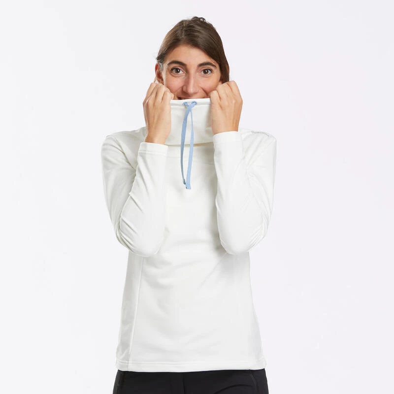 Quechua Warm Wandelshirt Met Lange Mouwen Voor Dames SH100 WARM 2 Quechua Warm Wandelshirt Met Lange Mouwen Voor Dames SH100 WARM - Afbeelding 2