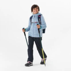 Quechua Warme Fleece Jas Voor Wandelen MH500 Grijsblauw Kinderen 7-15 Jaar -Aanbiedingen Sportief Leven Winkel warme fleece jas voor wandelen mh500 grijsblauw kinderen 7 15 jaar 3