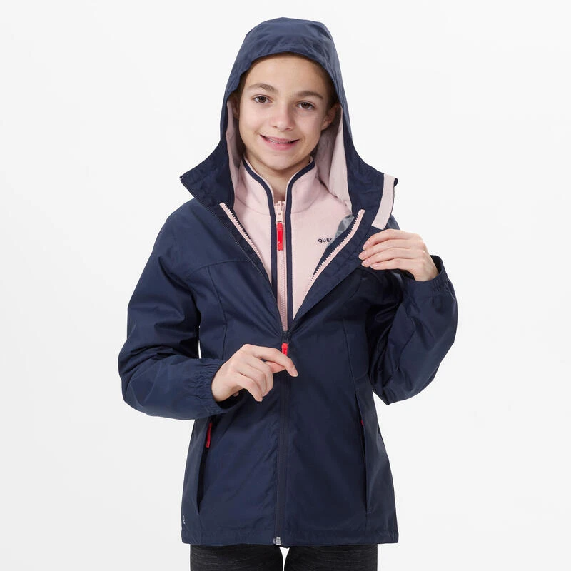 Quechua Waterdichte 3-in-1-wandeljas Voor Kinderen SH100 Warm -0,5°C 7-15 Jaar 3 Quechua Waterdichte 3-in-1-wandeljas Voor Kinderen SH100 Warm -0,5°C 7-15 Jaar - Afbeelding 3