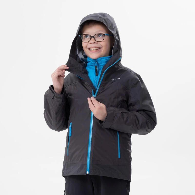 Quechua Waterdichte 3-in-1-wandeljas Voor Kinderen SH500 X-Warm -8°C 7-15 Jaar 2 Quechua Waterdichte 3-in-1-wandeljas Voor Kinderen SH500 X-Warm -8°C 7-15 Jaar - Afbeelding 2