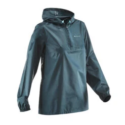 Quechua Winddichte En Waterafstotende Wandeljas Raincut 1/2 Rits Dames